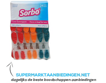 Sorbo Wasknijpers plastic met softgrip aanbieding