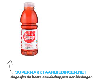 Sourcy Vitaminwater cranberry- rozenbottel
