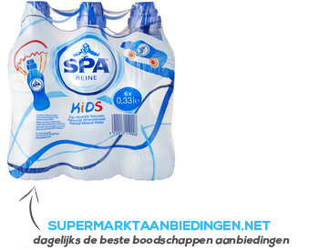 Spa Reine kids koolzuurvrij mineraalwater aanbieding