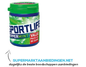 Sportlife Peppermint suikervrij aanbieding