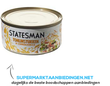 Statesman Tonijnstukjes in olie aanbieding