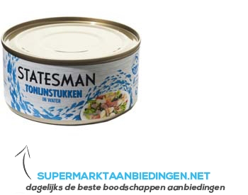 Statesman Tonijnstukken in water aanbieding