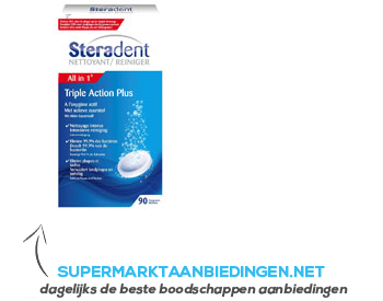 Steradent Triple active plus aanbieding