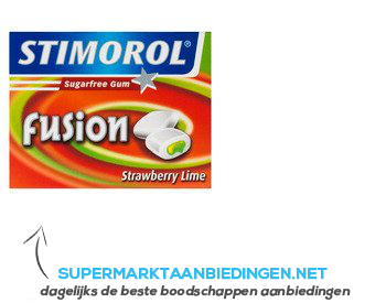 Stimorol Fusion strawberry lime aanbieding