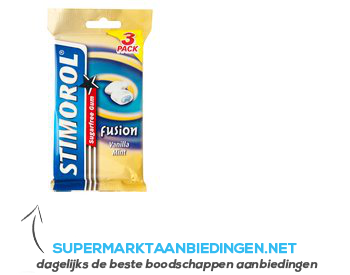 Stimorol Fusion vanilla/ mint aanbieding