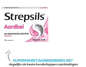 Strepsils Aardbei suikervrij aanbieding