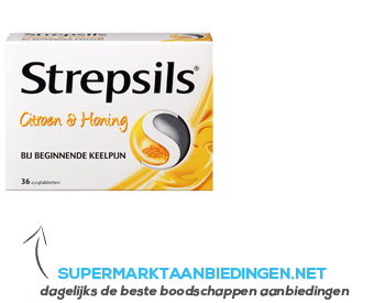 Strepsils Citroen honing zuigtabletten aanbieding