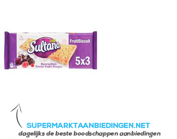 Sultana Fruitbiscuit bosvruchten aanbieding