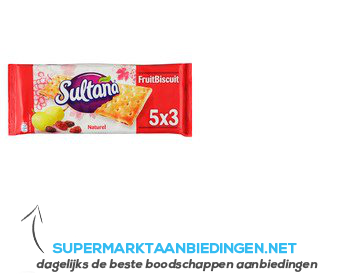 Sultana Fruitbiscuit naturel aanbieding