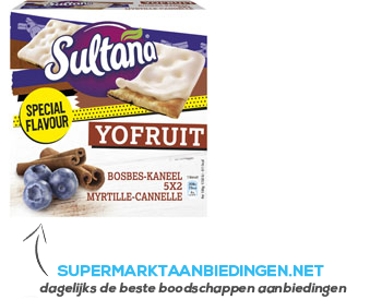 Sultana Yofruit bosbes-kaneel aanbieding