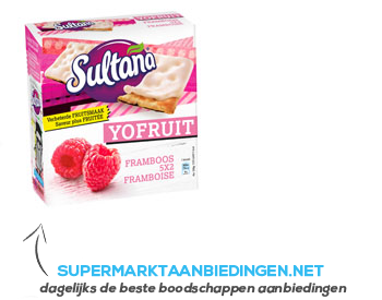 Sultana YoFruit framboos aanbieding