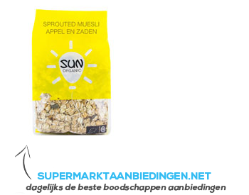 Sun organic Sprouted muesli appel-zaden aanbieding