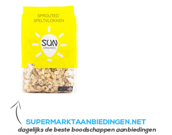 Sun organic Sprouted speltvlokken aanbieding