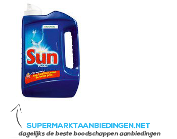 pit Wegrijden wit Sun Vaatwaspoeder vaatwasmiddel aanbieding | Supermarkt Aanbiedingen