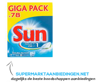 Sun Vaatwastabletten all in 1 normaal aanbieding