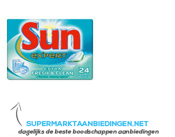 Sun Vaatwastabletten extra fresh & clean aanbieding