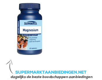 Sunwell Magnesium tabletten aanbieding