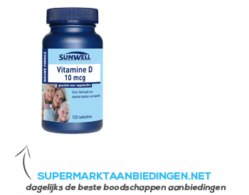 Sunwell Vitamine D 10 mcg aanbieding