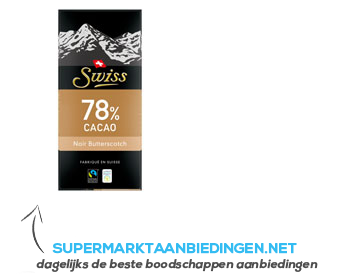 Swiss Chocolade noir butterscotch aanbieding