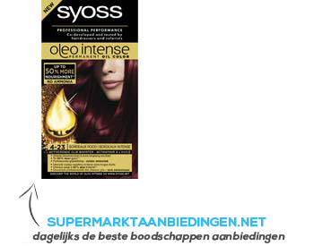 Syoss Color oleo intense 4-23 bordeaux rood aanbieding