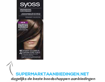 Syoss Haarkleuring 3-8 donker goudbruin aanbieding