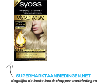 Syoss Oleo intense 10-55 platina aanbieding