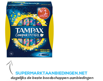 Tampax Compak pearl regular aanbieding