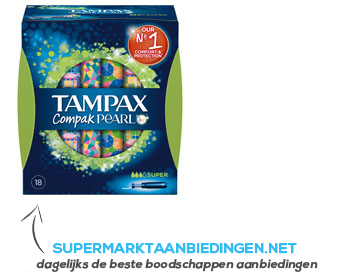 Tampax Compak pearl super aanbieding