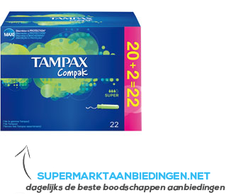 Tampax Compak super aanbieding