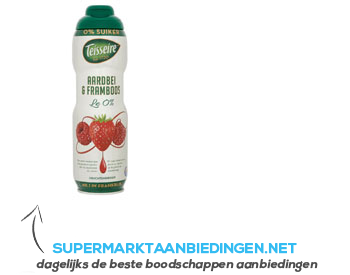 Teisseire Aardbei/ framboos 0% suiker aanbieding