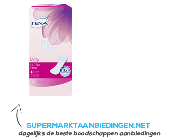 Tena Lady ultra mini inlegkruisjes aanbieding