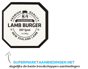 The Frozen Butcher Lamsburger aanbieding