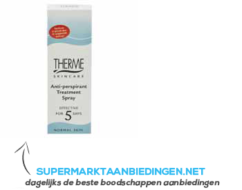 nietig Appal antiek Therme Anti-transpirant behandelspray 5 dagen aanbieding | Supermarkt  Aanbiedingen