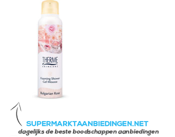 Therme Foaming shower mousse Bulgarian rose aanbieding