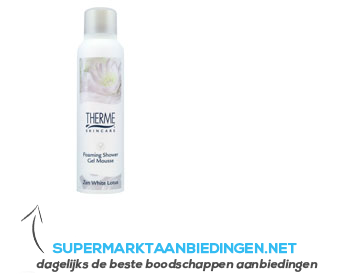 Therme Foaming shower mousse zen white lotus aanbieding