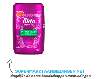 Tilda Wholegrain basmati rice aanbieding