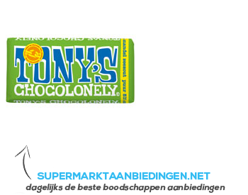 Tony's Chocolonely Puur 51% amandel-zeezout aanbieding