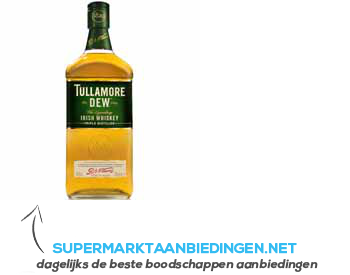 Tullamore Dew Irish whiskey aanbieding