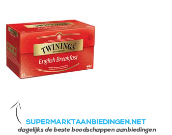 Twinings English breakfast thee aanbieding