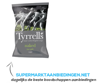 Tyrrells Chips no salt aanbieding