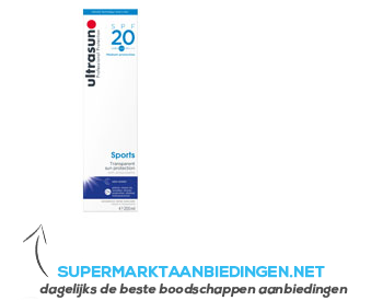 Ultrasun Sports gel SPF 20 aanbieding