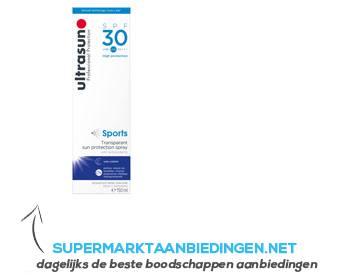 Ultrasun Sports spray SPF 30 aanbieding