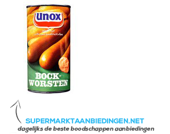 Unox Blik bockworsten aanbieding