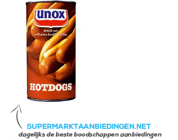 Unox Blik hotdogs aanbieding