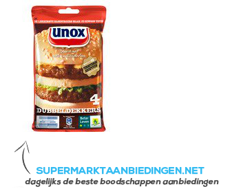 Unox Dubbeldekker hamburger aanbieding