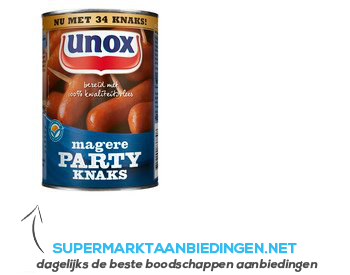 Unox Magere party knaks aanbieding