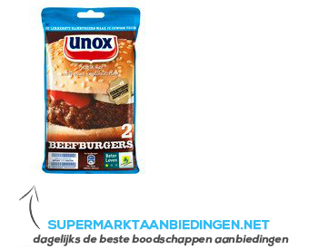 Unox Rundvlees hamburgers aanbieding