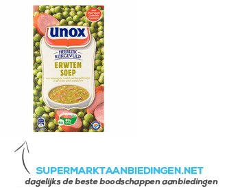 Unox Soep in pak erwtensoep aanbieding