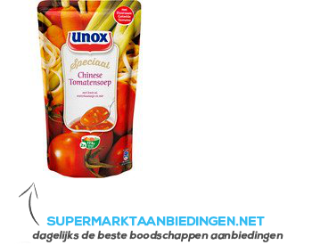 Unox Soep in zak Chinese tomatensoep aanbieding