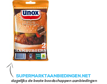 Unox Vlees hamburger aanbieding